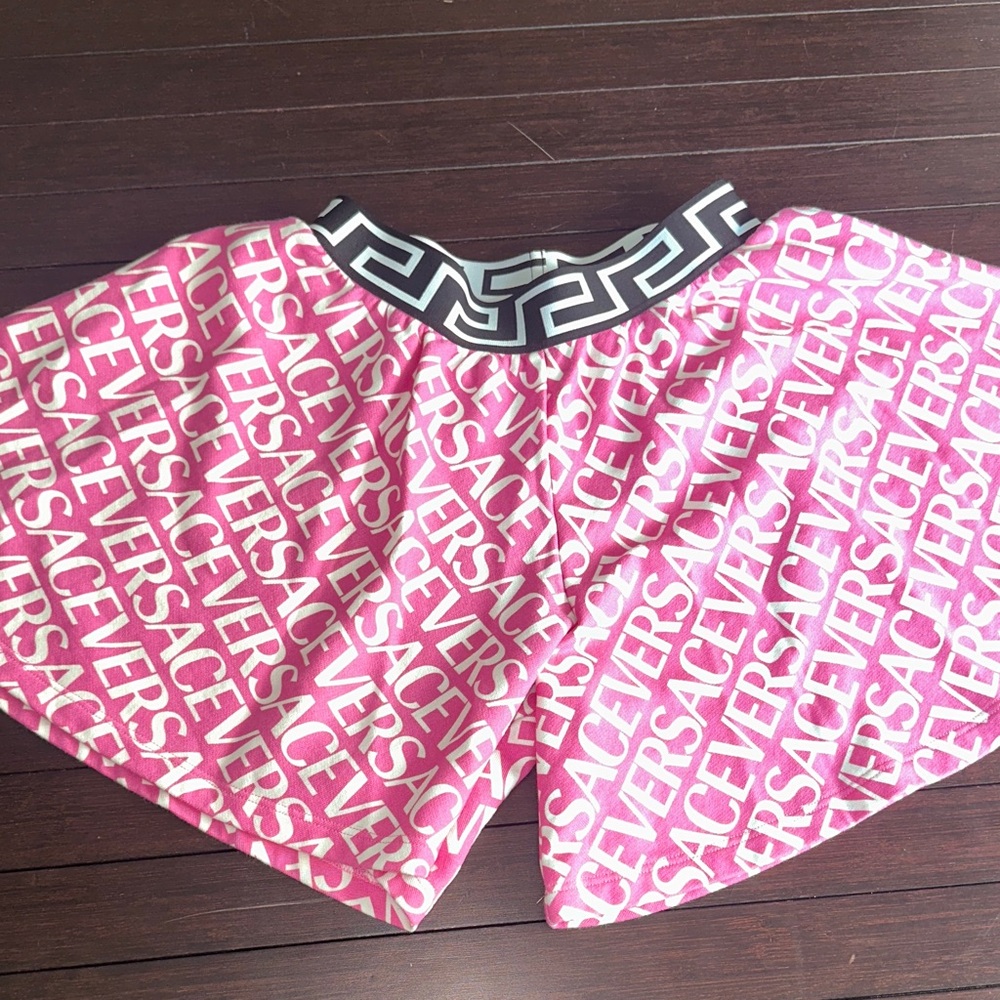 Versace Pink Logo Athletic Skort